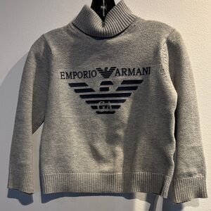 Emporio Armani Light Gray Logo Sweater